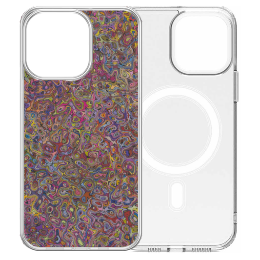 Magsafe Case with Sticker - Colorful Abstract 