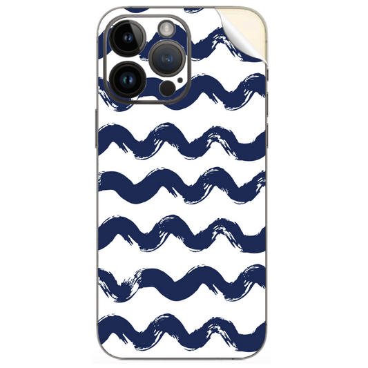 Iphone Cover Sticker - Wave Blue