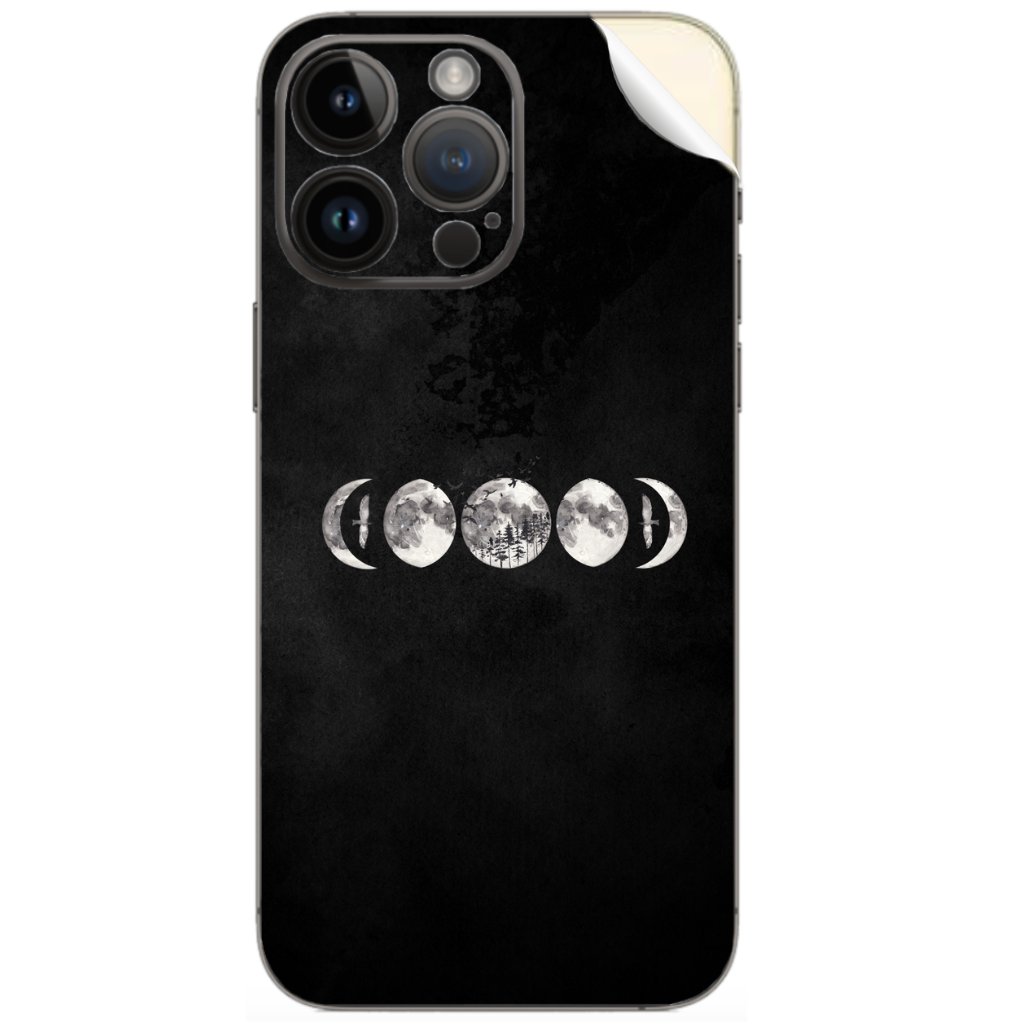 Iphone Cover Sticker- Moon Phases