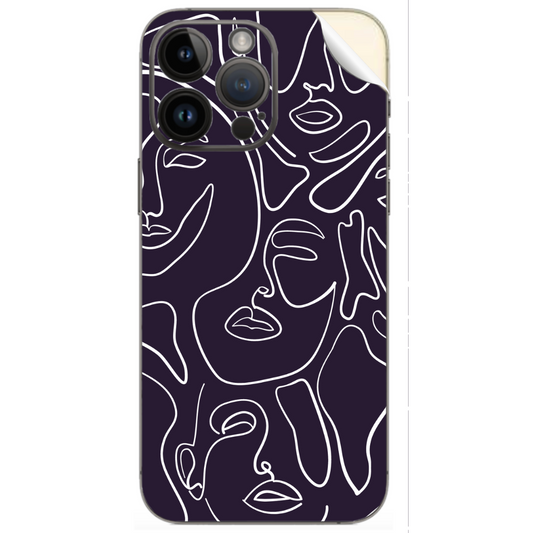 Iphone Cover Sticker - Faces