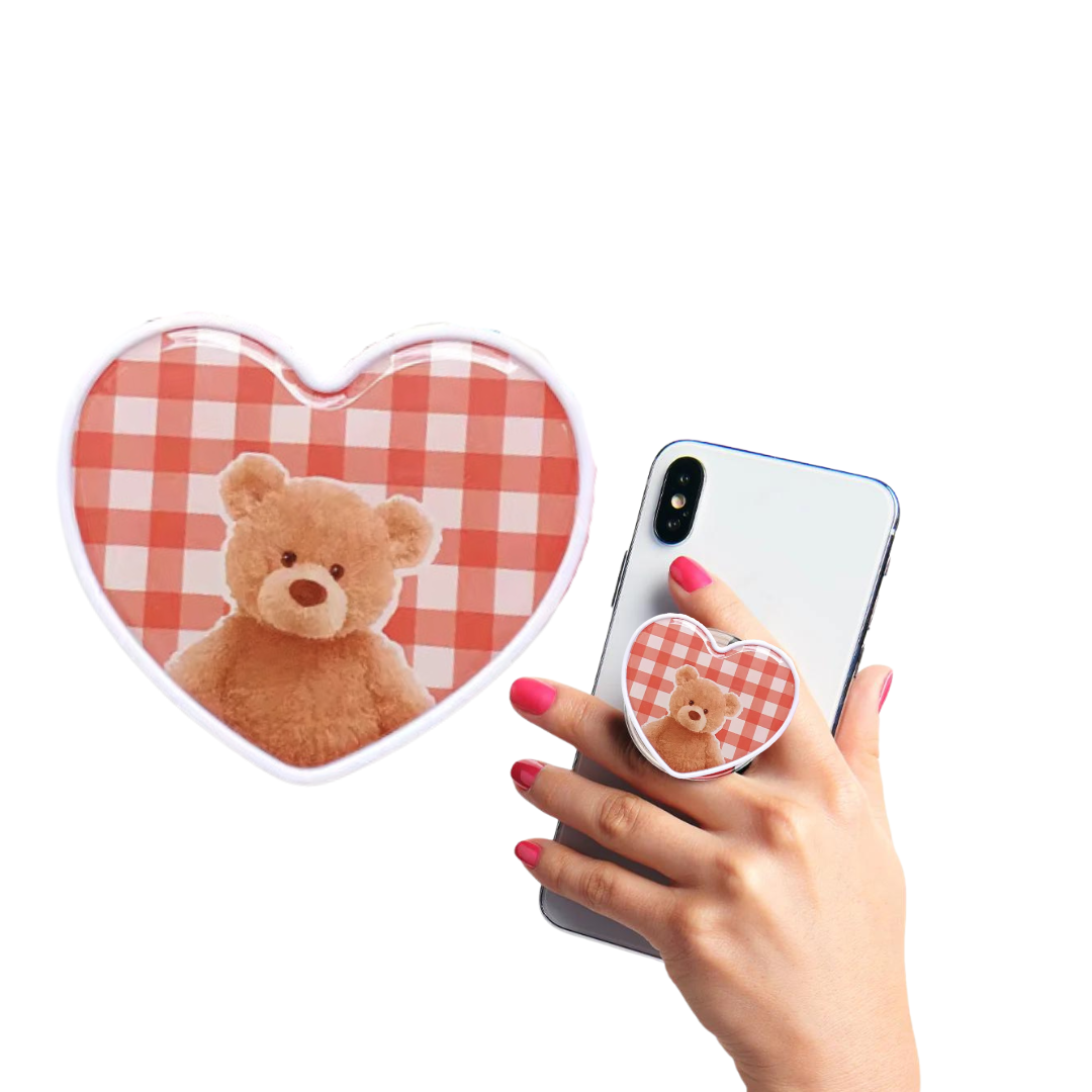 Grip Holder for iPhone (Sticker) - Bear