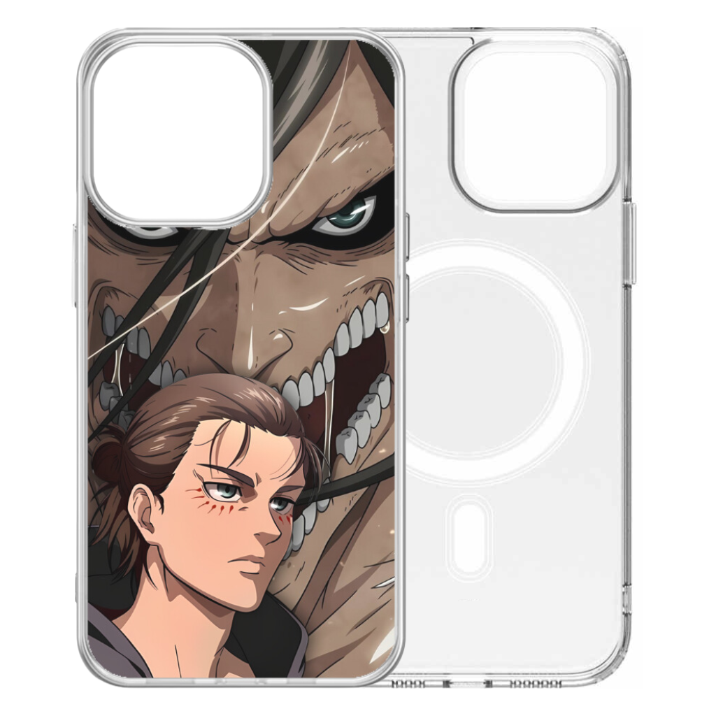 Magsafe Clear Iphone Case - Eren Yeager Titan