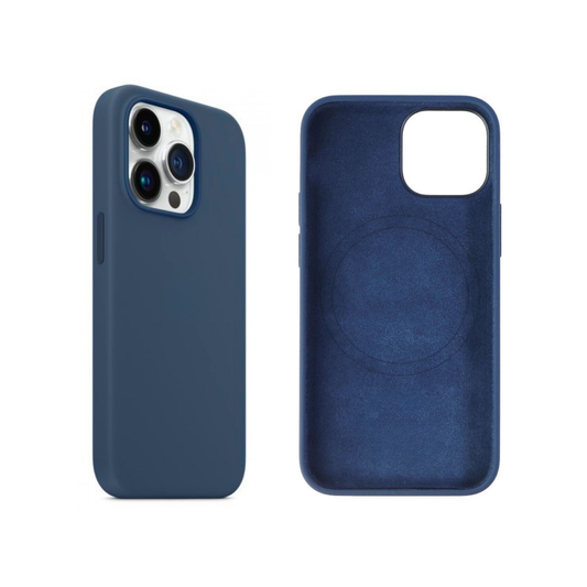 MagSafe Silicone iPhone Case - Navy Blue