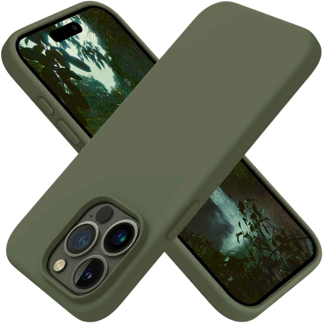 Silicone iPhone Case - Olive Green