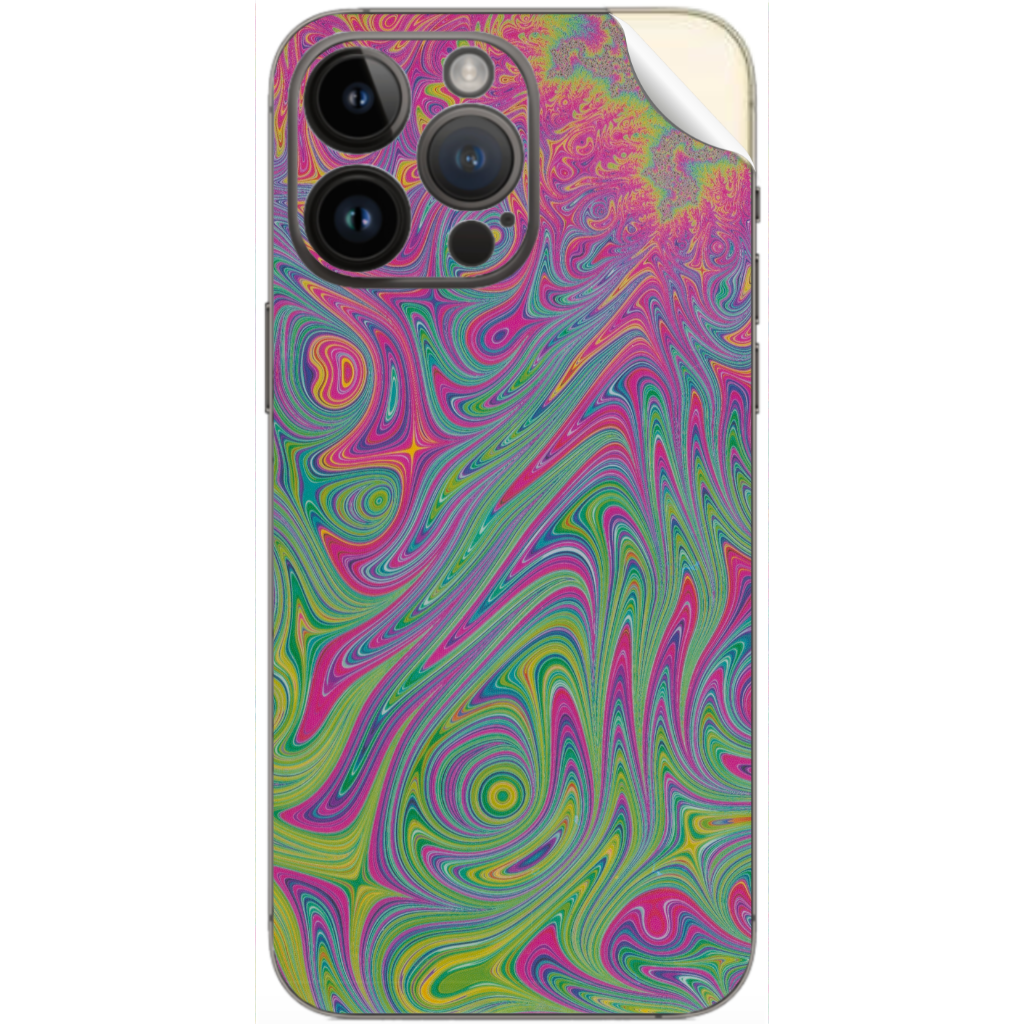 Vinyl Iphone Skin Sticker - Neon Abstract