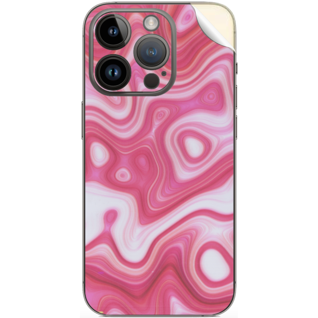 Vinyl Iphone Skin Sticker - Pink Abstract