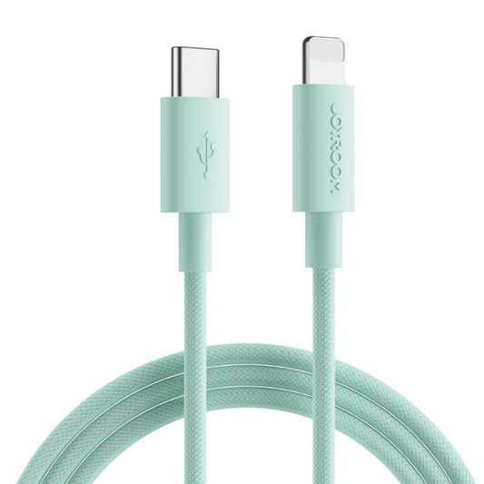 20w Braided iPhone charging cable green