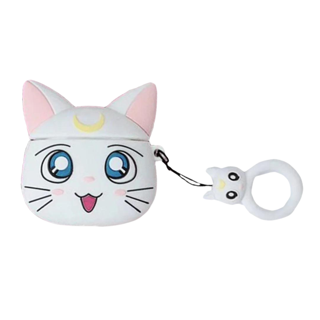 Silicone Airpod Pro / Pro 2 Case Luna Cat White