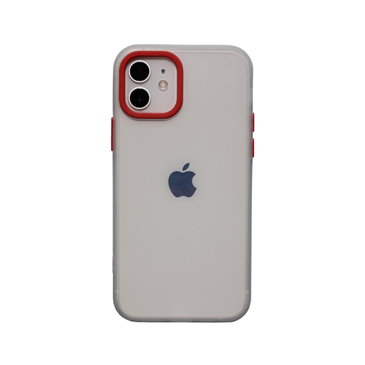 Transparent Case with Red Camera Ring