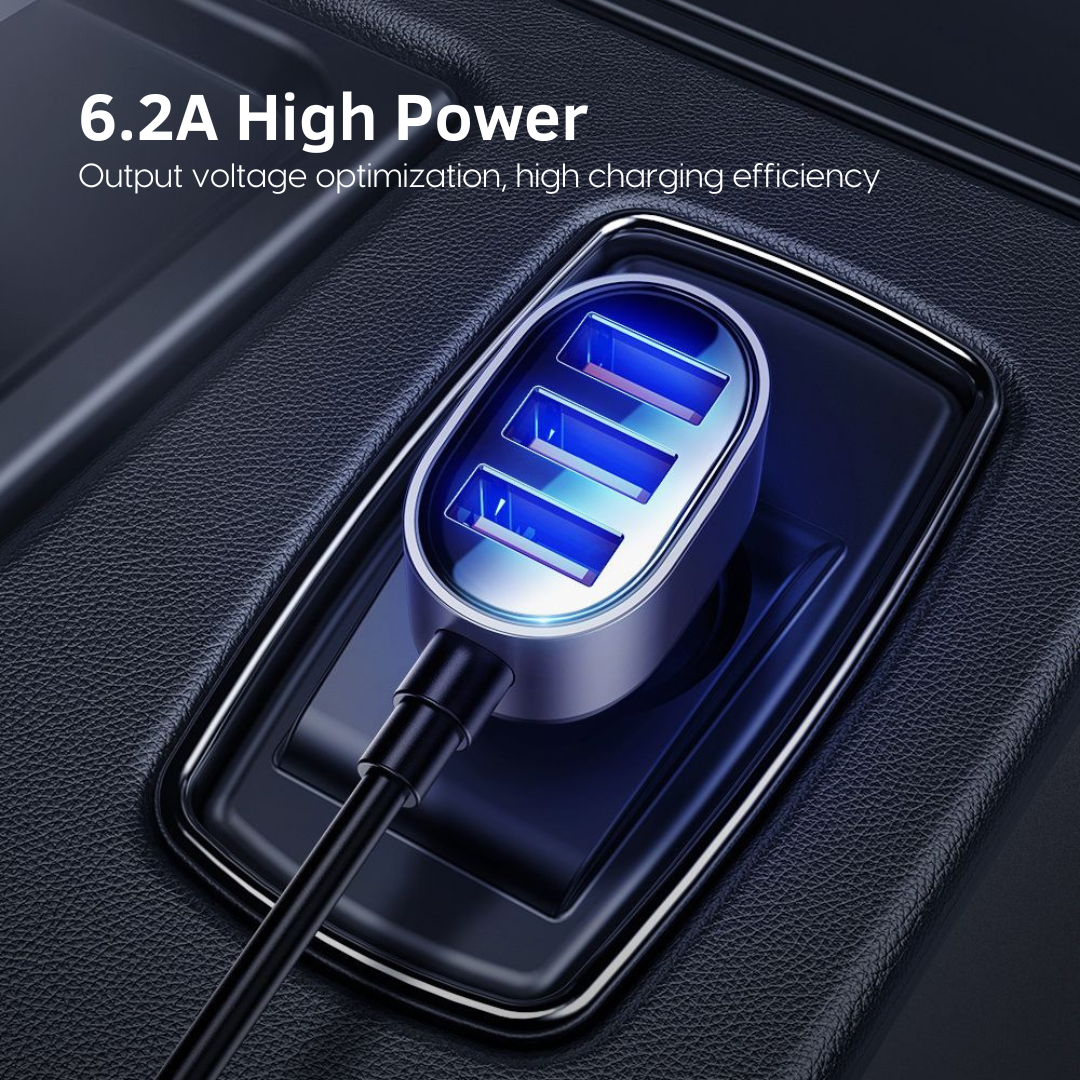 5 in 1 port phone car charger plugged in