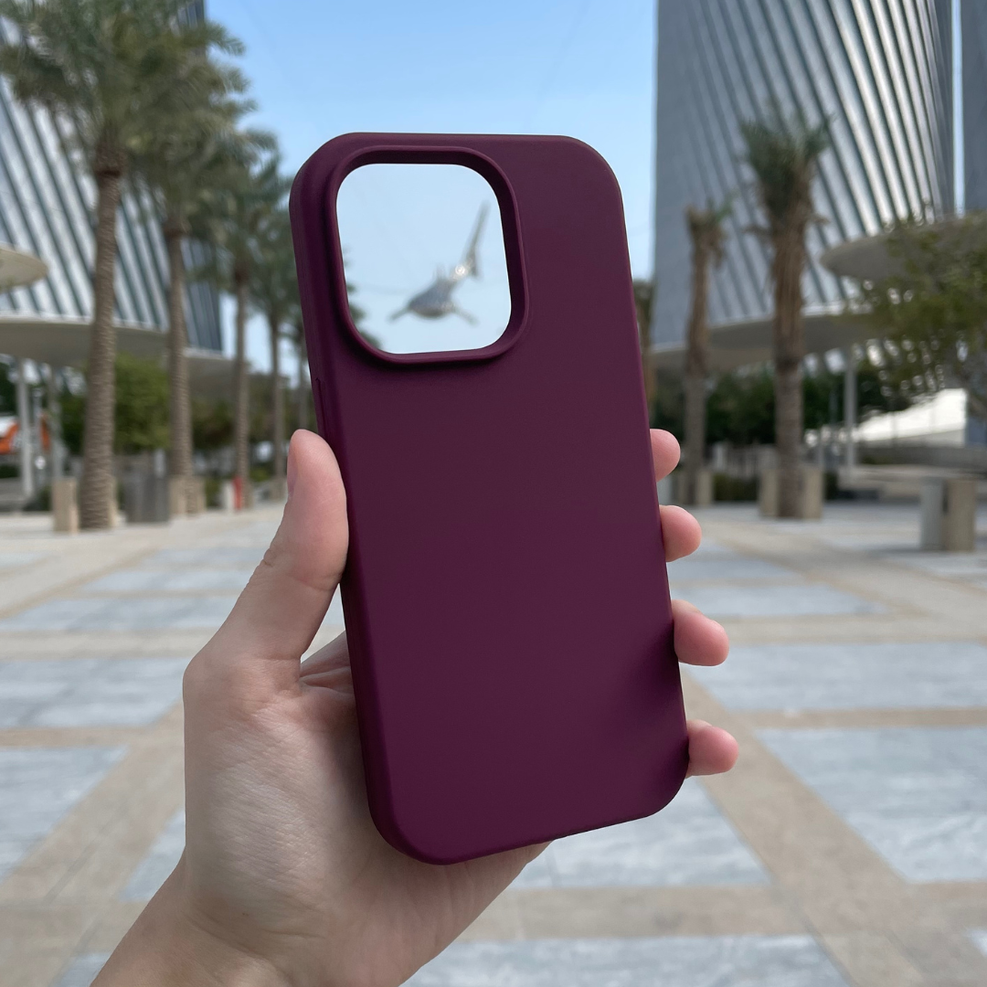 Silicone iPhone Case - Maroon