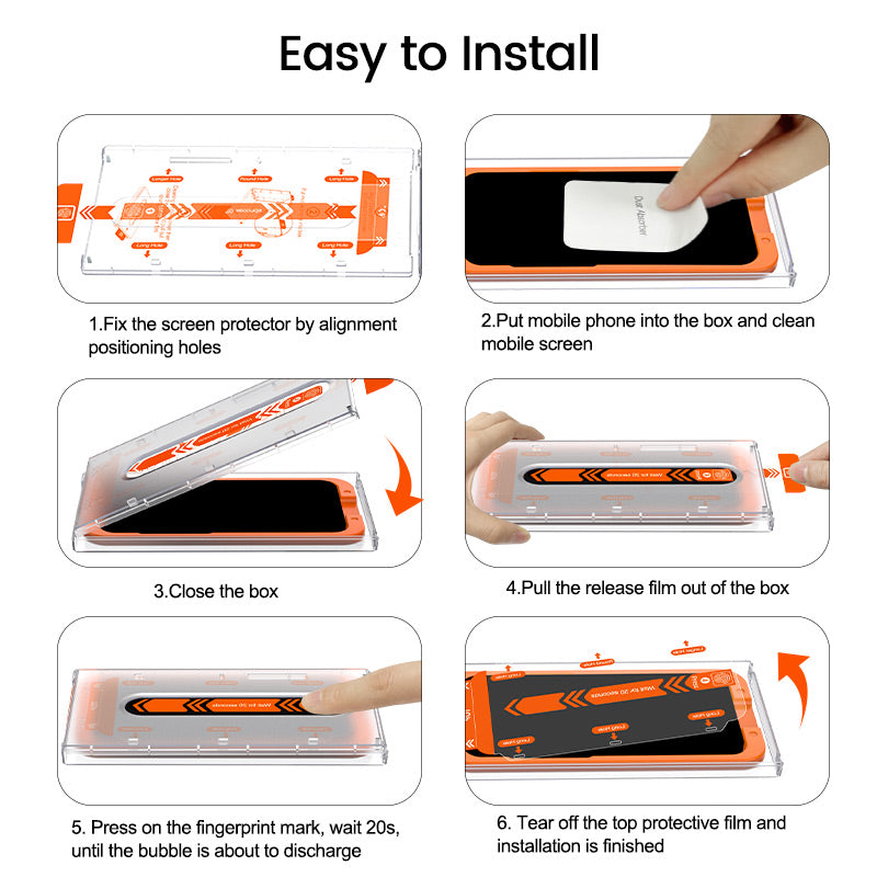 instruction on how to apply screen protector