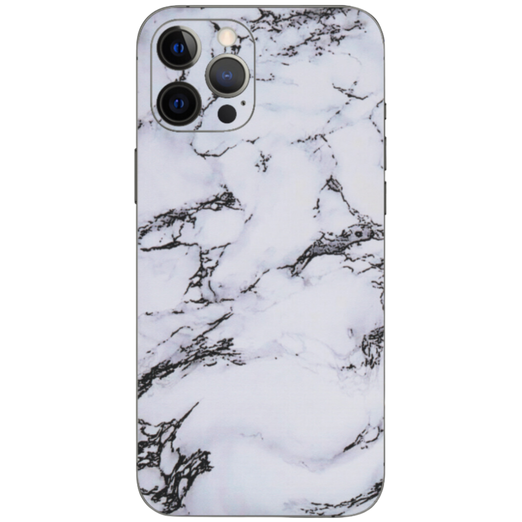 Vinyl iPhone Skin Sticker - White Marble