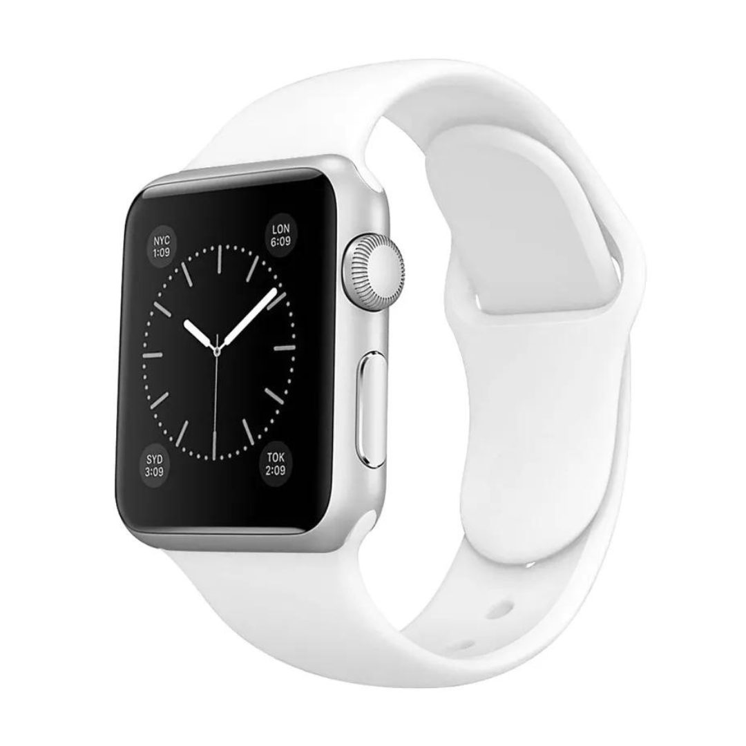 Silicone Strap Apple Watch White applycases