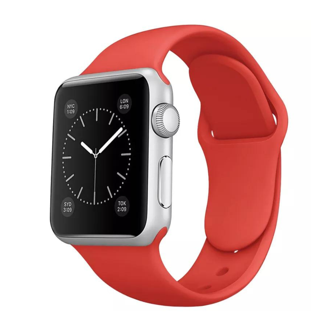 Silicone Strap Apple Watch Red applycases