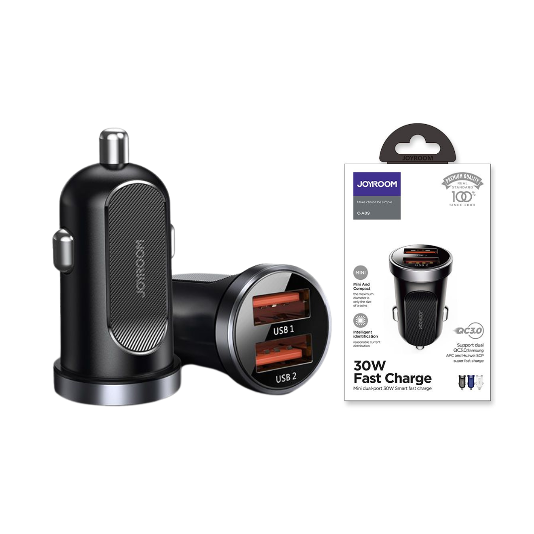 Dual Port Car Charger - Black