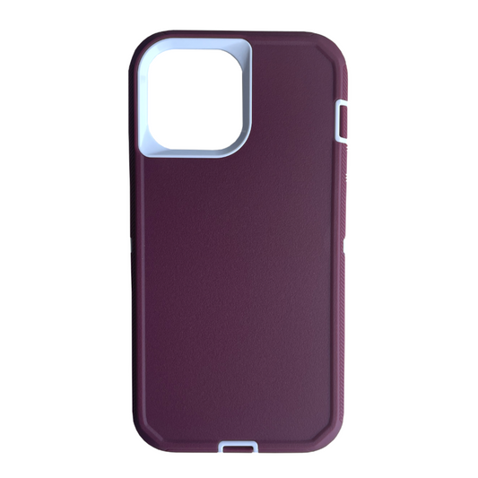 iPhone protective case maroon and white color